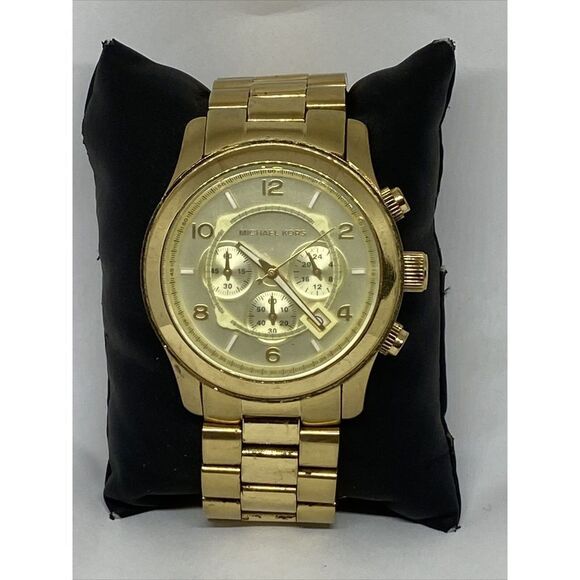 Michael Kors Runway MK8077 Women Stainless Steel Analog Dial Quartz Watch JK450 - Picture 1 of 12